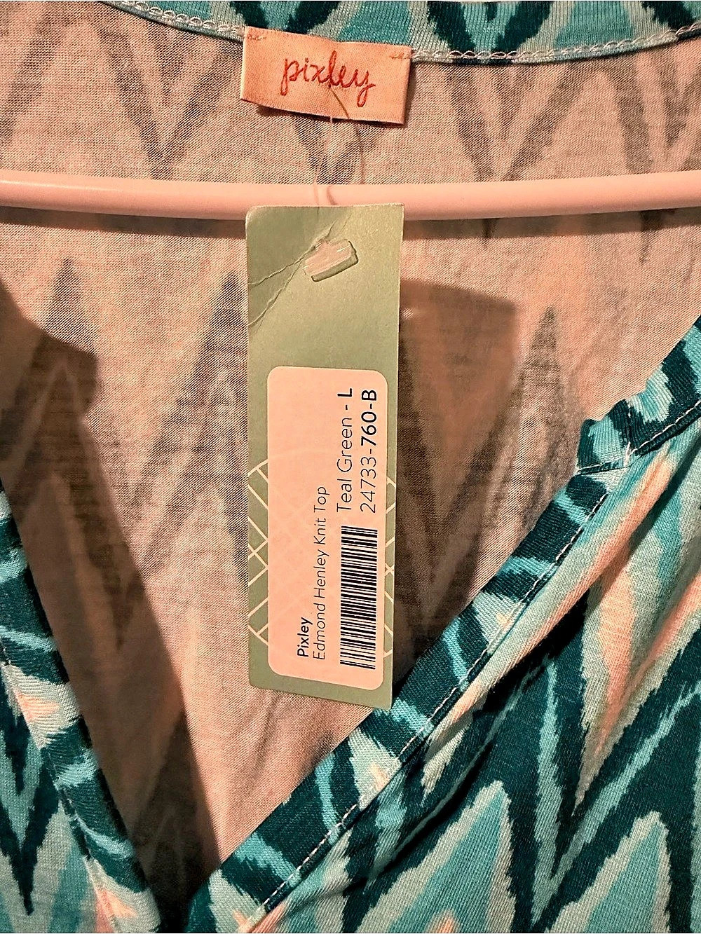Pixley Geometric Tunic in Blue & White Size Small - Picture 3 of 4
